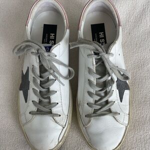 White and Gray Star Golden Goose Sneakers